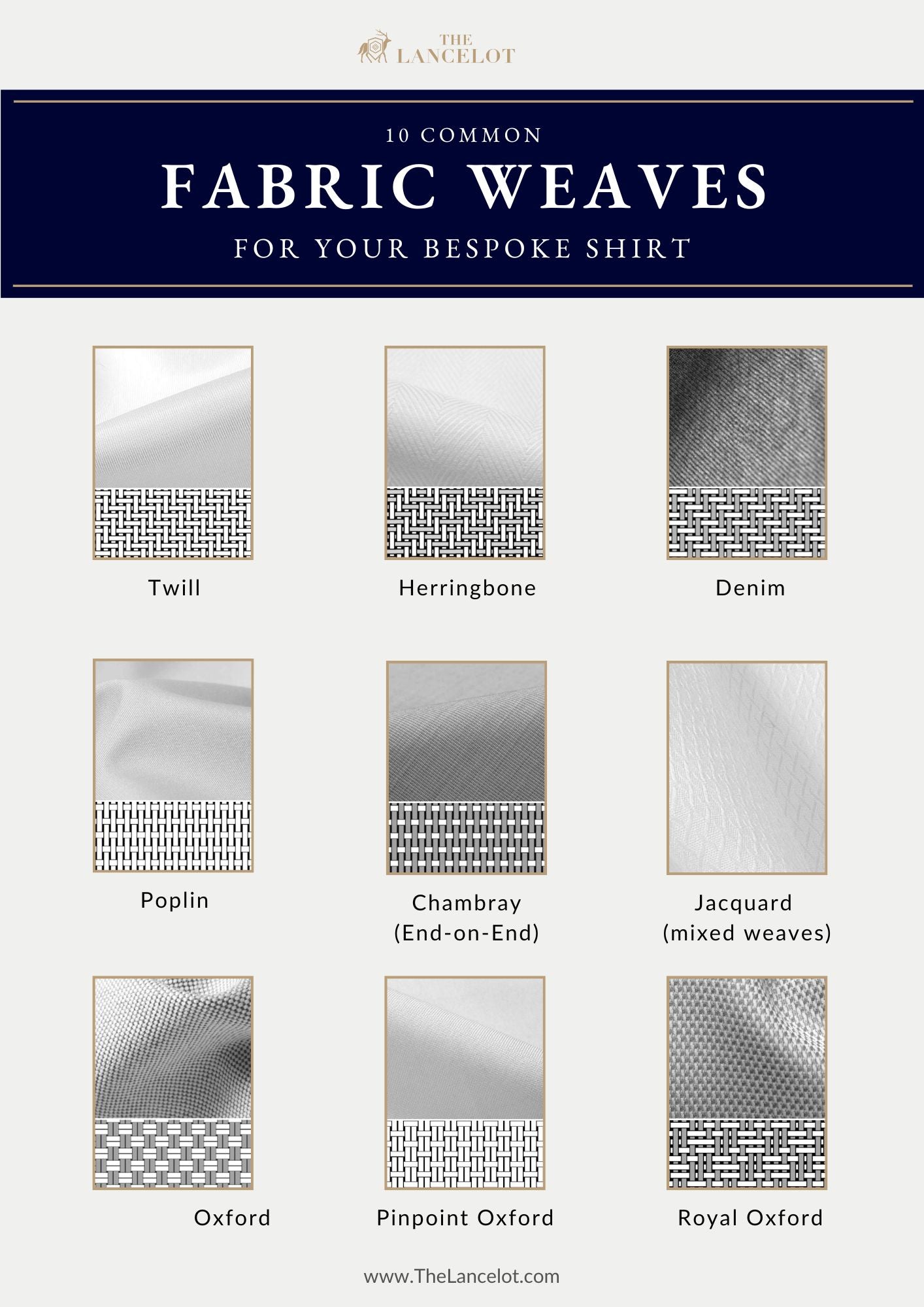 the-lancelot-hong-kong-bespoke-tailor-resources-10 common fabric weaves for your bespoke shirt